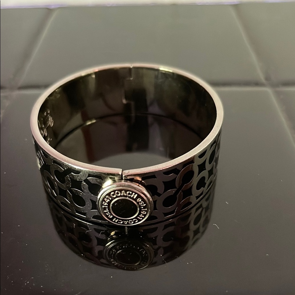 Coach Black Enamel Bangle